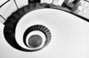 un escalier en spirale de Fibonacci