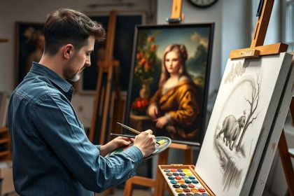 Artist-working-on-an-art-oil-painting-reproduction-in-the-Sky-Art-Print-Gallery-studio.jpeg