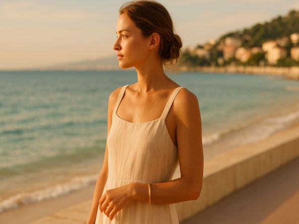 ￼Look « Summer Riviera » : accorder le jonc doré aux tons coquillage